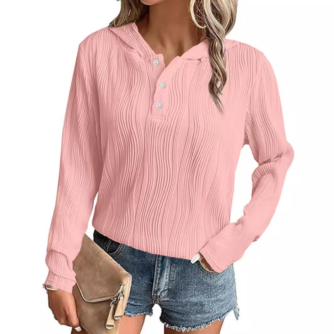 2025 Autumn Winter New Solid Color Hooded Sweatshirt Jacket Casual Drop Shoulder Long Sleeve Top