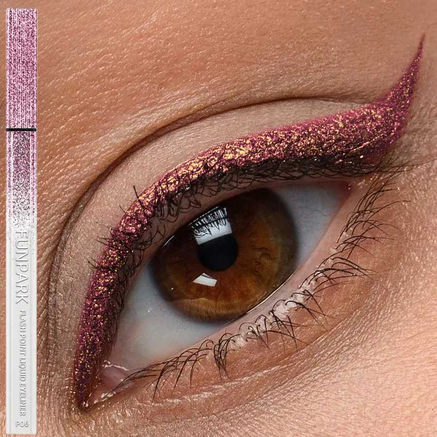 1PC Ultrafne Glitter Pink Eyeliner Waterproof Liquid Korean Makeup for Women Quick Dry Smooth Eye Liner Long Lasting Eye PenL251024