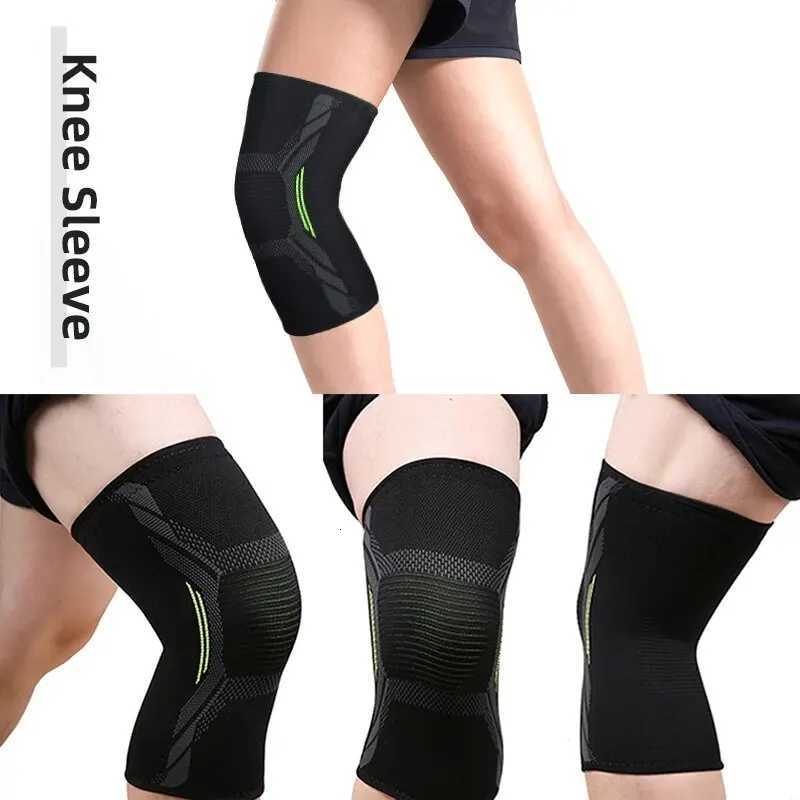 Single Knitted Nylon Sports Knee Pad Riding Protective Gear Running Basketball Skipping Rope Warm Knee Pad Foot Cold Proof BlackW251024