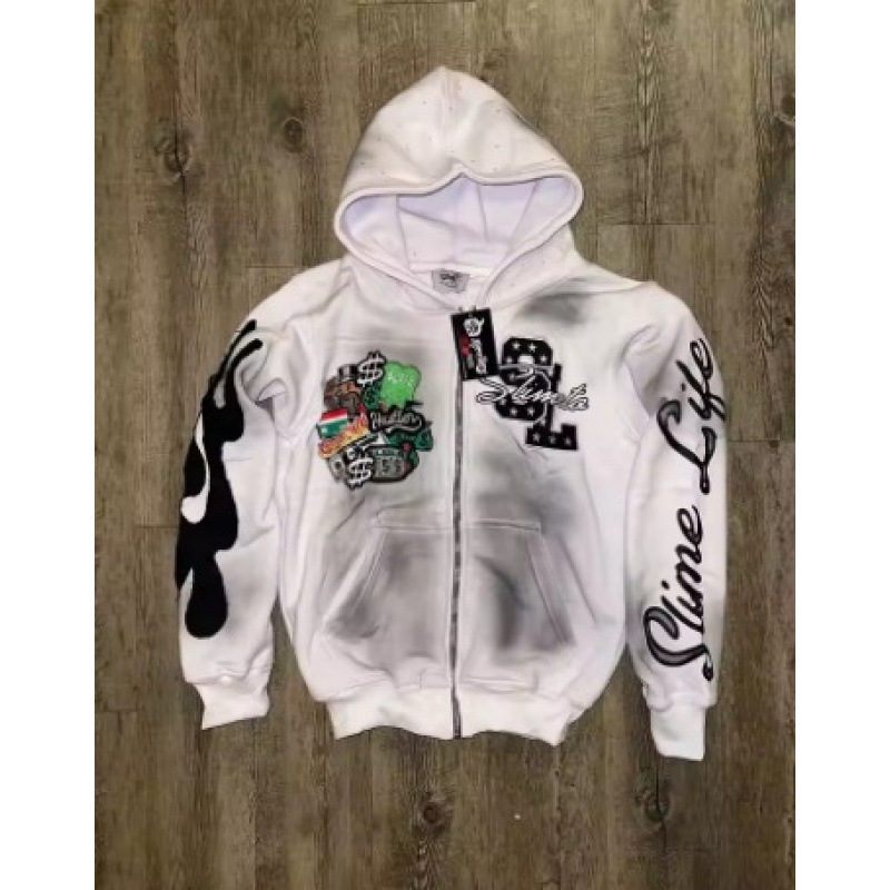 Men's Hoodies Hip Hop Women Gothic Punk Streetwear Grunge Harajuku Top Sweatshirt Goth Oversized Hoodie Clothes printing