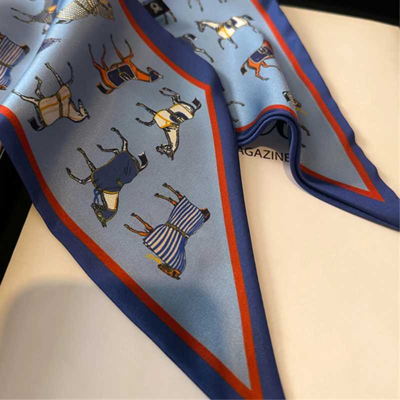 Luxry Horse Design Wen Scarf Silk Scarf Handbag Handle Wr Bag Ribbon Scarf Wen Girls Hair Wrist Ribbon Scarf Y251024