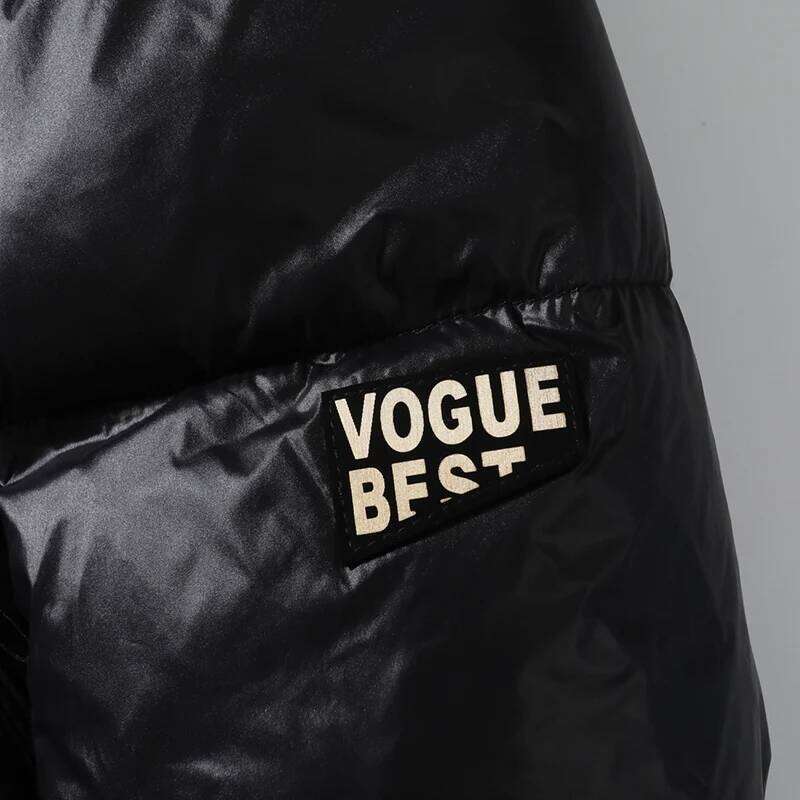 Winter Jacket Men's Trendy Brand Black Gold Bright Waterproof Warm Parka Short Women's Casual Down Cotton Padded Coat