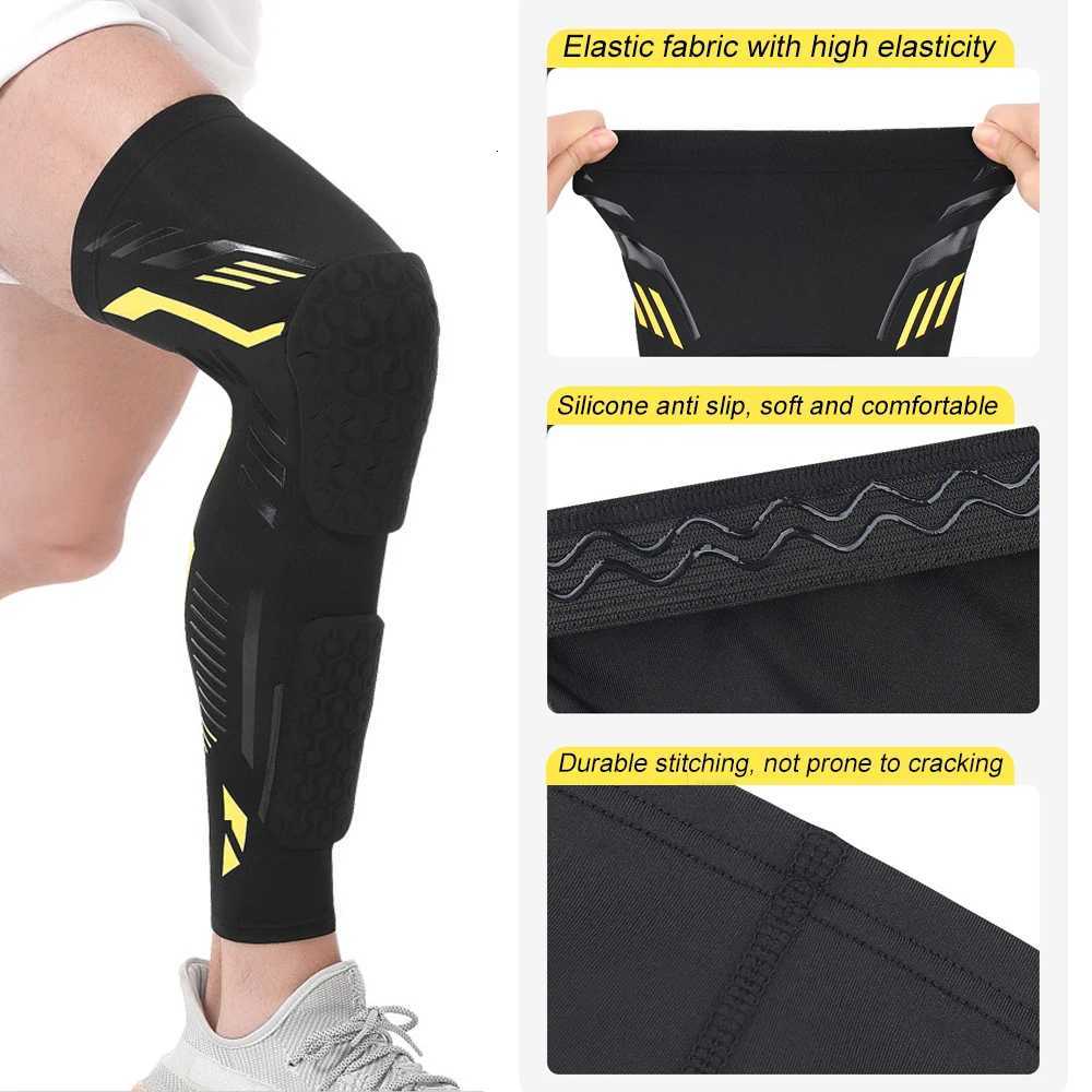 12PCS Knee Braces Crashproof Knee Calf Pads Thigh Compression Leg Sleeves Protection for Youth Adults Football RunningW251024