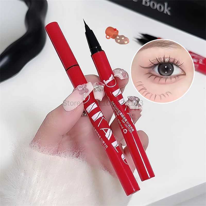 Ultrafine Liquid Eyeliner Lying Silkworm Waterproof Long Lasting Quick Dry Nonsmudging Eyeliner Natural Black Brown MakeupL251024