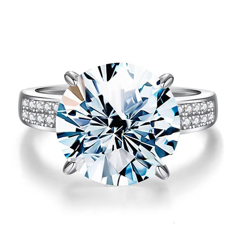 5CT Large Diamond Jewelry Ring Moissanite Solitaire Ring 925 Sterling Silver Diamond Engagement Rings for Women Fine Jewelry