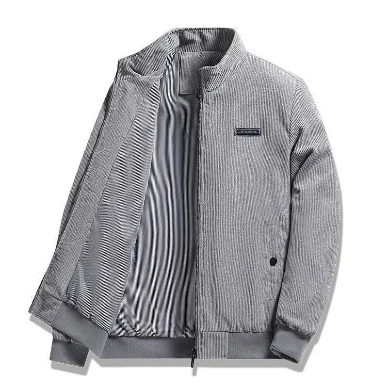 Mens Spring Autumn Lapel Jacket Corduroy Casual Workwear Coat CottonPadded Jacket Lightweight Streetwear Windproof Outerwear Z251024
