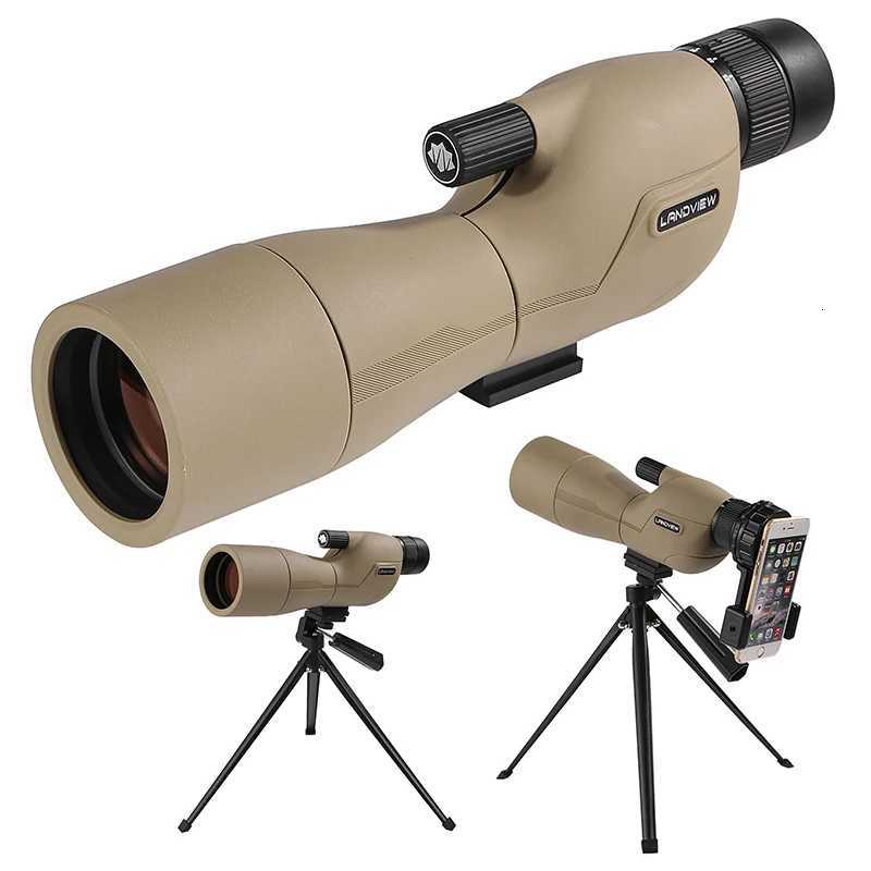 HD 2575x60 Spotting Scope for Target Shooting with Carrying Pouch 4 Monocular Tescope FMC ns for Hunting Birdwatching Y251017