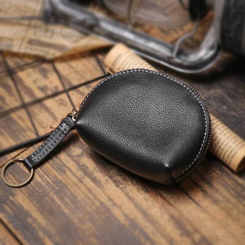 LUOKIR High Grade Real Leather Coin Purse Mens Fashion Key Bag Women Luxury Small Wallet Bank Card Bluetooth Headset Organizer Z251023