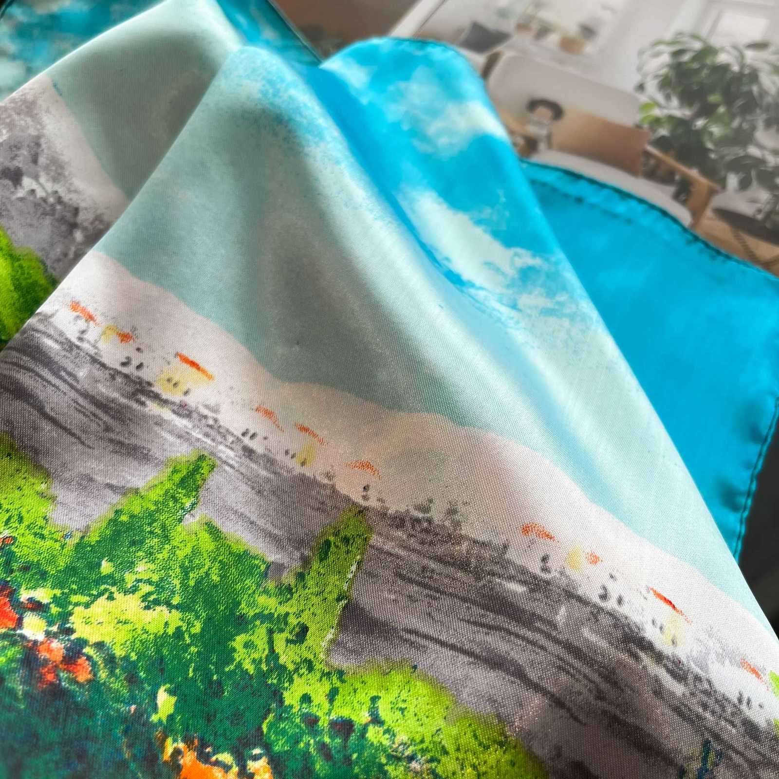 Luxury Silk Hair Square Scarf Wen Satin Neck Tie Hand Wrist Foard Summer Print Shl Wrs Kerchief Hijab Bandana New Y251024