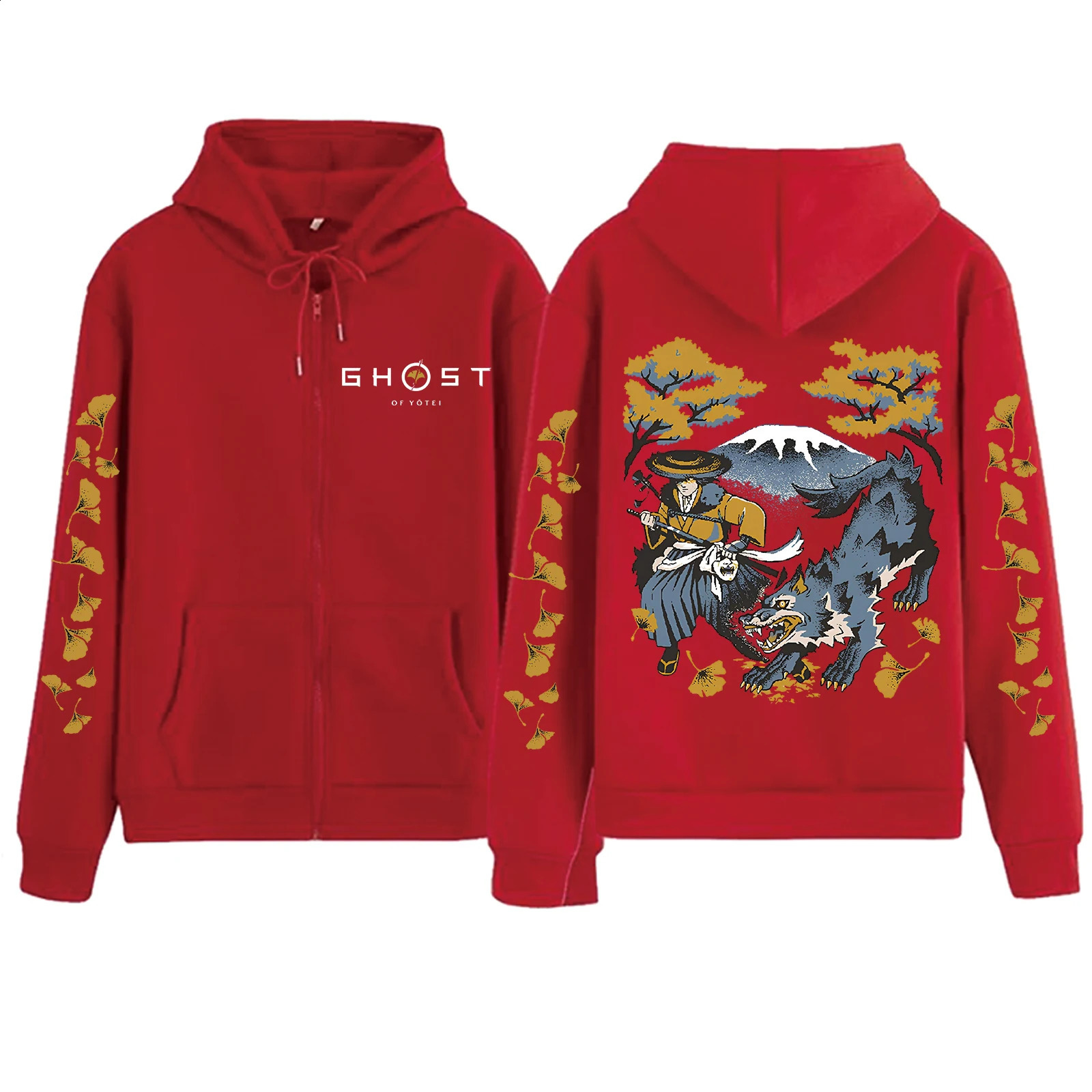Ghost of Yotei 2025 Printed Zipper Hoodie Harajuku Oversized Game Merch Pullover Hoodies Y2k Zip Up 251018