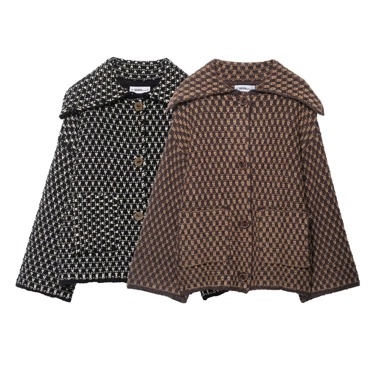 Korean style womens autumn and winter loose and slimming casual knitted cardigan temperament jacket 251023