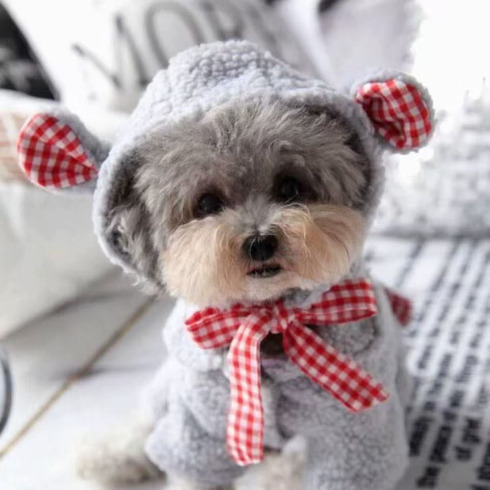 T1805 Pet Bichon Pomeranian Small Dog Poodle Teddy Dog Clothes Autumn and Winter Clothes Four-legged Clothes