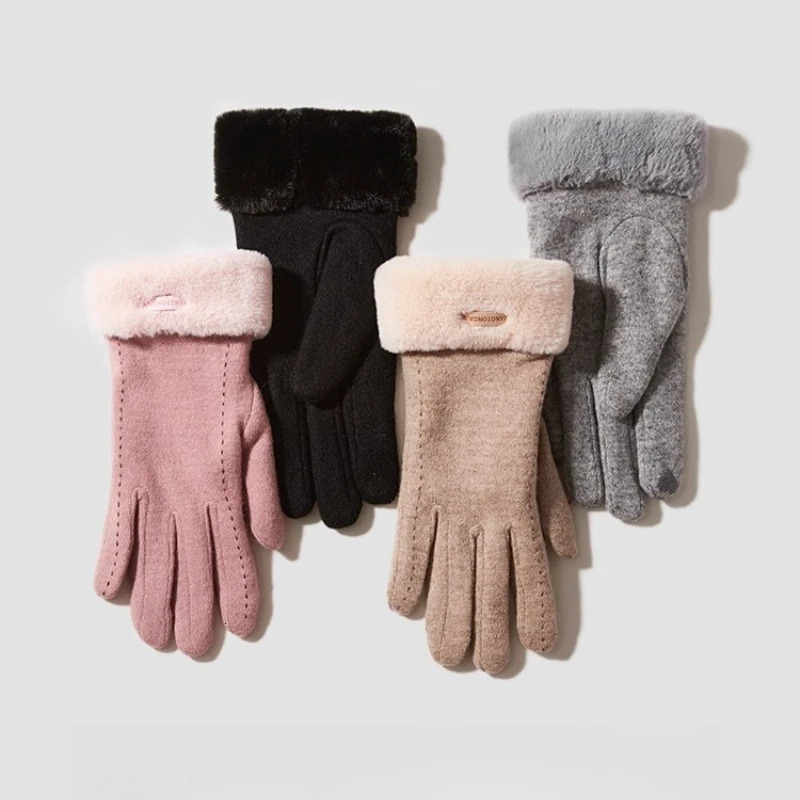 Keep Warm Winter Gloves Fleece Lined Biker Gloves Outdoors Windproof Touch Screen Guantes De Trabajo Hombre Hand Protection 251023