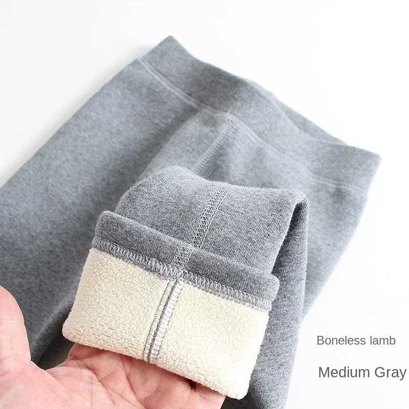 Girls Leggings Boneless Fleece Thickened Autumn Winter Fleece Pants Childrens Leggings Winter Solid Color Trousers Outer WearT251024