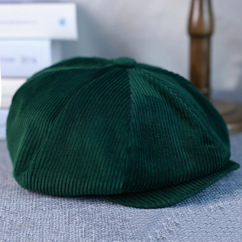 Retro Winter Caps For Men Corduroy sboy Hat Woman Flat Cap Male Warm Cap Dad Outdoors Casual Octagonal Cap Gatsby Hat 020 251021