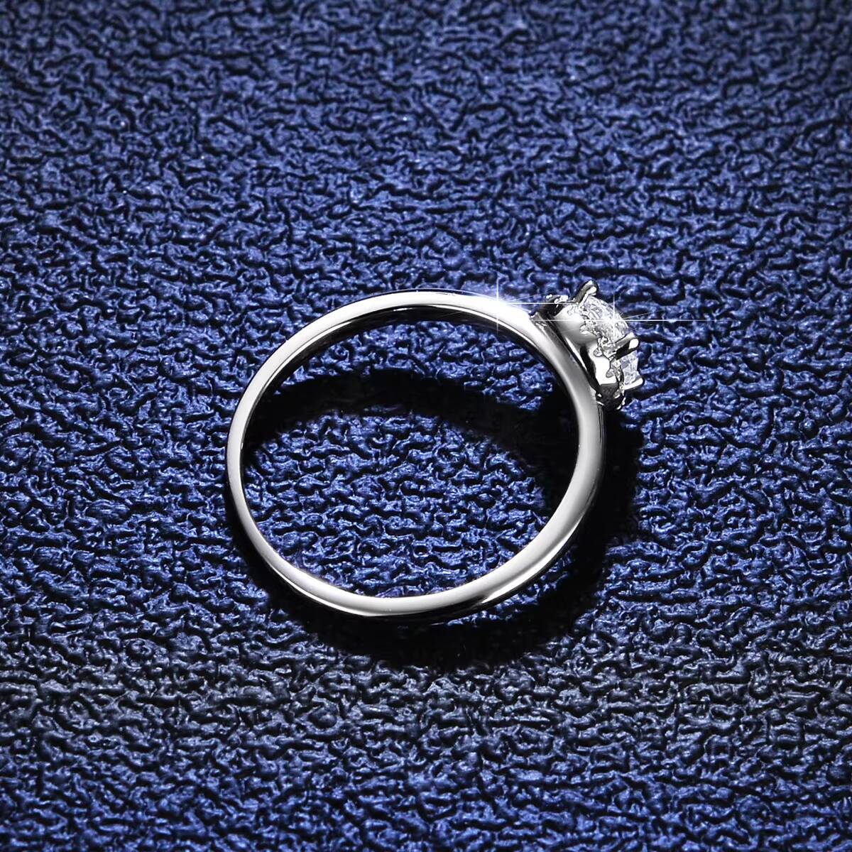 Moissanite S925 Sterling Silver Wedding Rings Engagement Womens Wedding Rings Fine Jewelry Fashion 18k Gold Ring