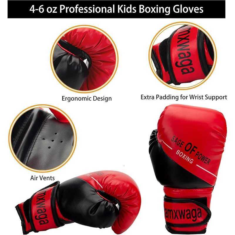 3in1 Boxing Gloves and Punching Mitts Set for Kids Boxing Mitts Focus Pads with Hand Wraps Kids Boxing Equipment Set For MMA Y251023