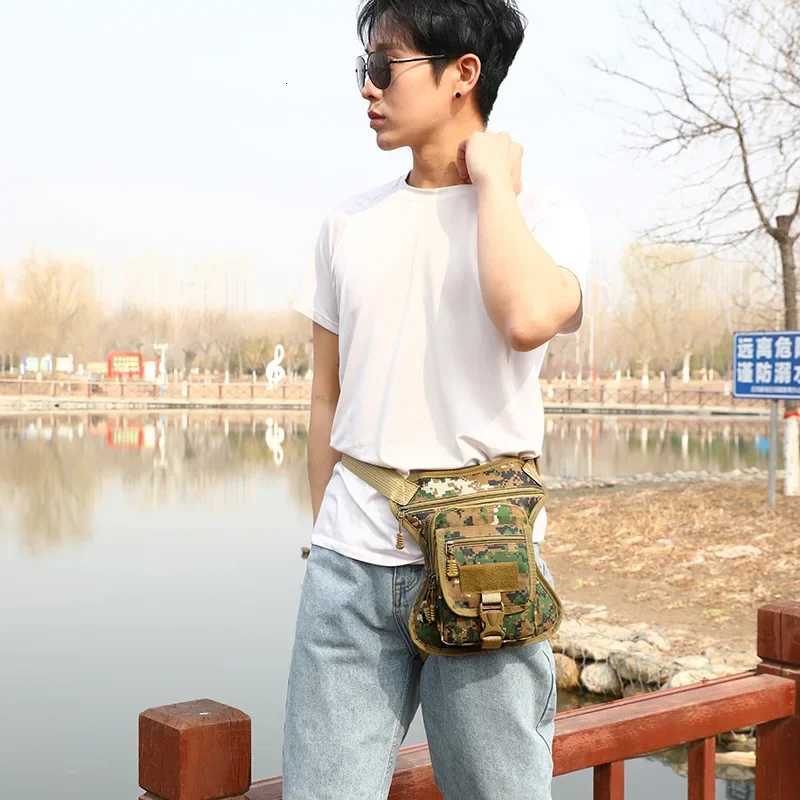 New Motorcycle Drop Leg Bag Camouflage Waterproof Waist bag Outdoor Multifunctional Travel Hiking Portable Motorcycle Leg bagsL251024