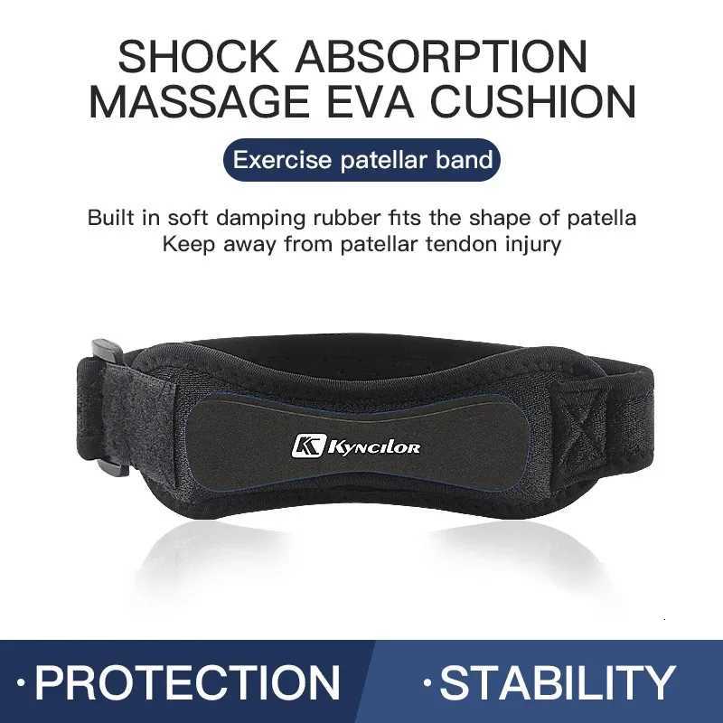 1 Piece Knee Patellar Tendon Knee Support Strape Brace Adjustable Shock Absorption Compression Knee Pad Sleeve for BasketballW251024