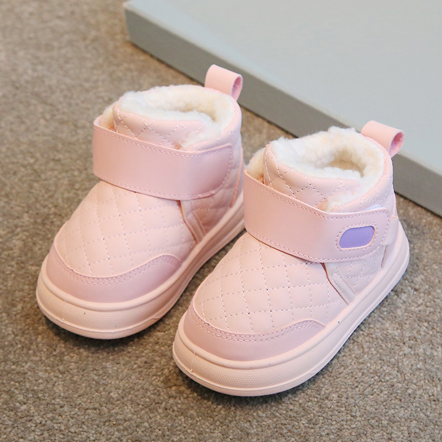 Toddler Snow Boots Children Outdoor Boots Kids Warm Plush Boots Shoes Kidszworld Non-slip Boys Girls Winter Shoes Boots Size US5.5-US1Y K1155