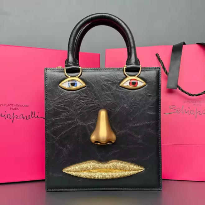10A Schiaparelli designer bags ANATOMY JEWELRY BAG luury face bag women Totes Bags Check Velour Thread Purse Premium Sense Demon Eye Bag Women Handbags with