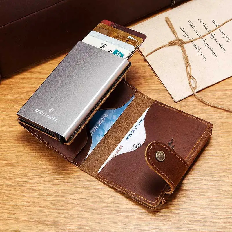 Slim Male Walet y Hasp Purse Short Men Wallets Genuine Leather Bank Card Holder Credit Travel Credential Coin Money Bag 251014