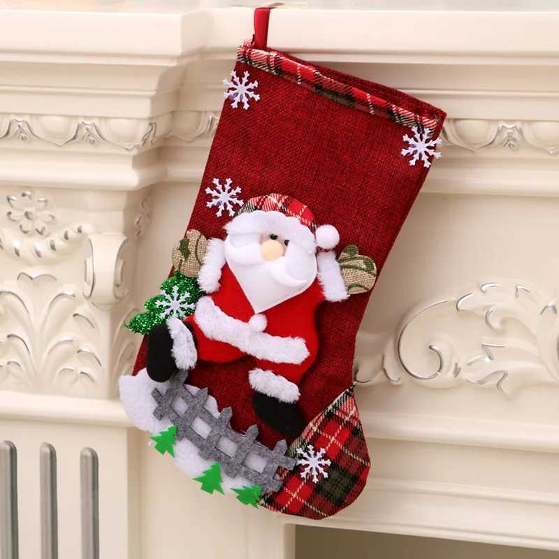 Christmas Decoration Christmas Socks Ornaments Pendant Small Boots Children New Year Candy Bag Gift Fireplace Tree Jewelry J251024