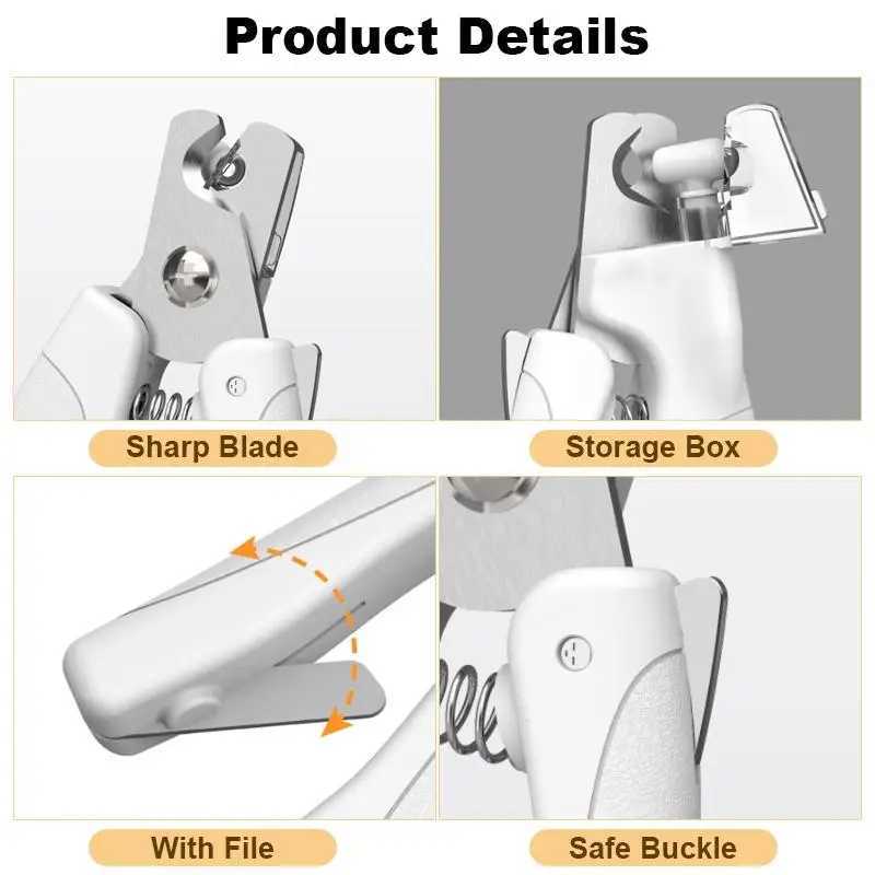 Pet Nail Clipper with LED Light Dog Cat Special Blood Line Scissors Multifunction Nail Trimmer Pet Cleaning Grooming Supplies Z20251024