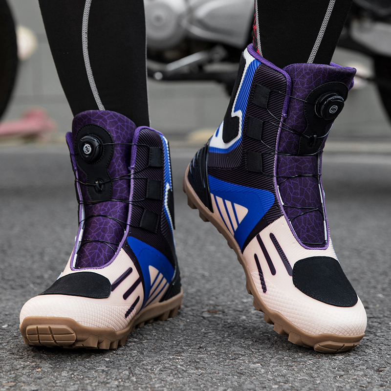 Four Seasons Motorcycle Short Boots Unisex Offroad Riding Shoes for Racing & Travel Non-Slip Wear-Resistant with Reliable Protective Design Key Gear