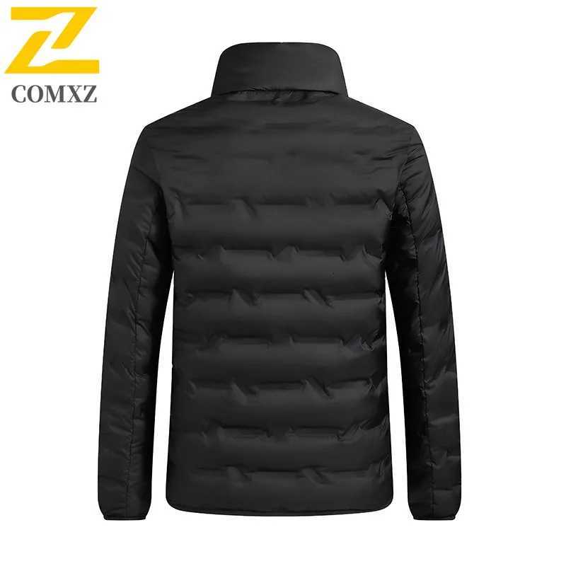COMXZ Winter Jacket Graphene Heating Thickened Windproof Stand Collar Travel Padding Coat Street Warm Puffer Jacket Men Clothing Z251024