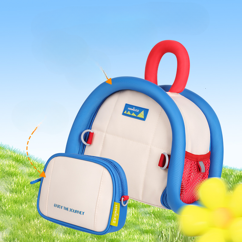 New designer round travel bag, children's crossbody bag combination, fashionable backpack