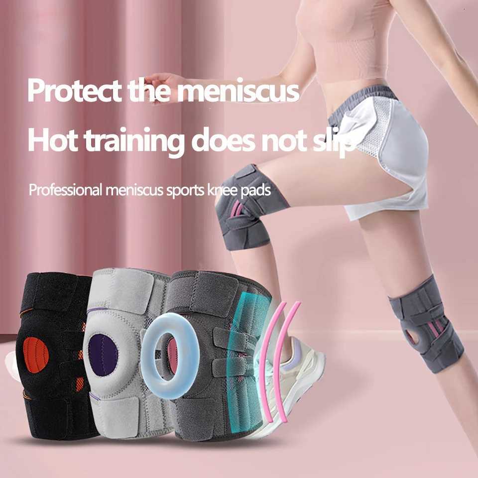 1Pc Adjustable Knee Pads Patella Brace Kneepad EVA Spring Basketball Running Compression Knee Support Sports Volleyball TennisW251024