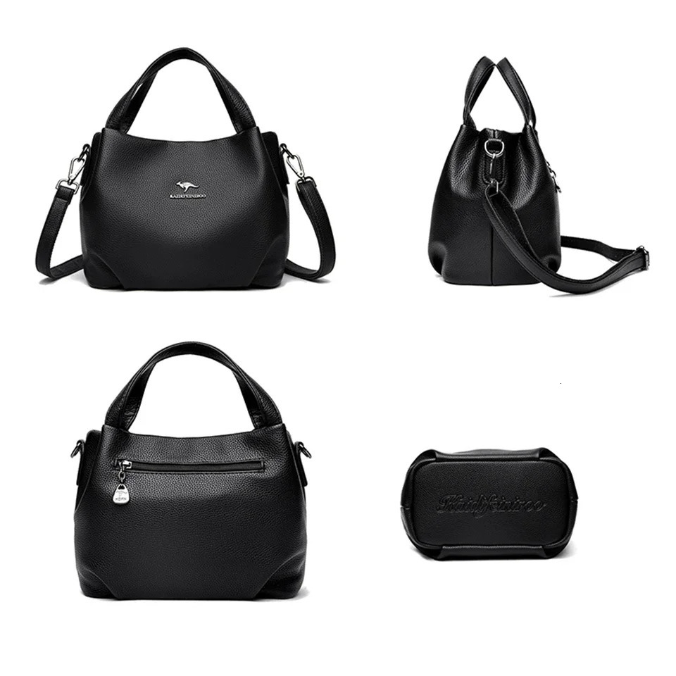 Women Soft Leather TopHandle Bags er Handbag Solid Color Ladies Shoulder Crossbody Bag And Purse Commuting Sac 251023
