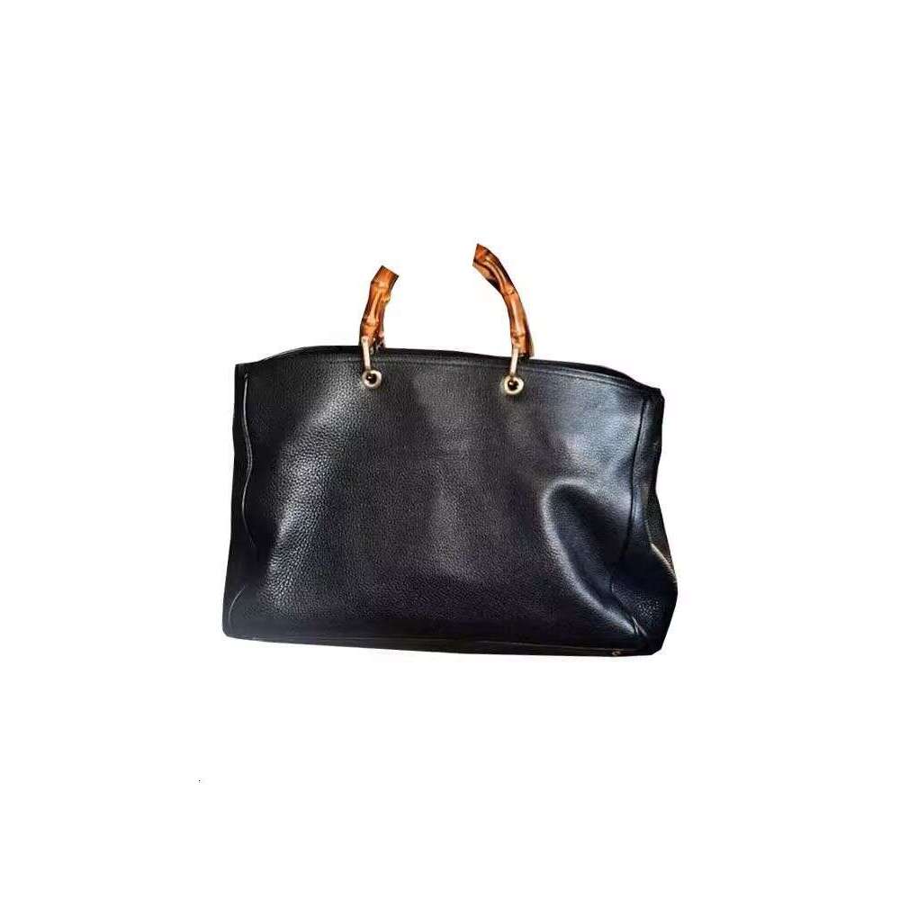 Designer Bag Tote Bag Shoulder Bag Large Capacity British Style Black Bamboo Handbag Tote For Women 2025 New Trend This Year Vintage Bag