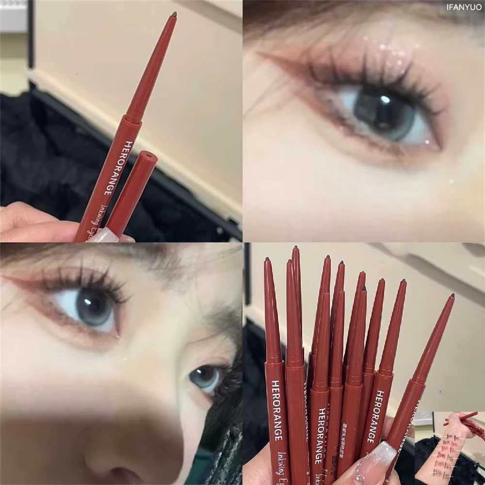 12Colors Ultra Fine Eyerelinr Gel Pen Waterproof Matte Brighten Lying Silkworm Pencil Quick Drying Pink Brown Eye Shadow MakeupL251024