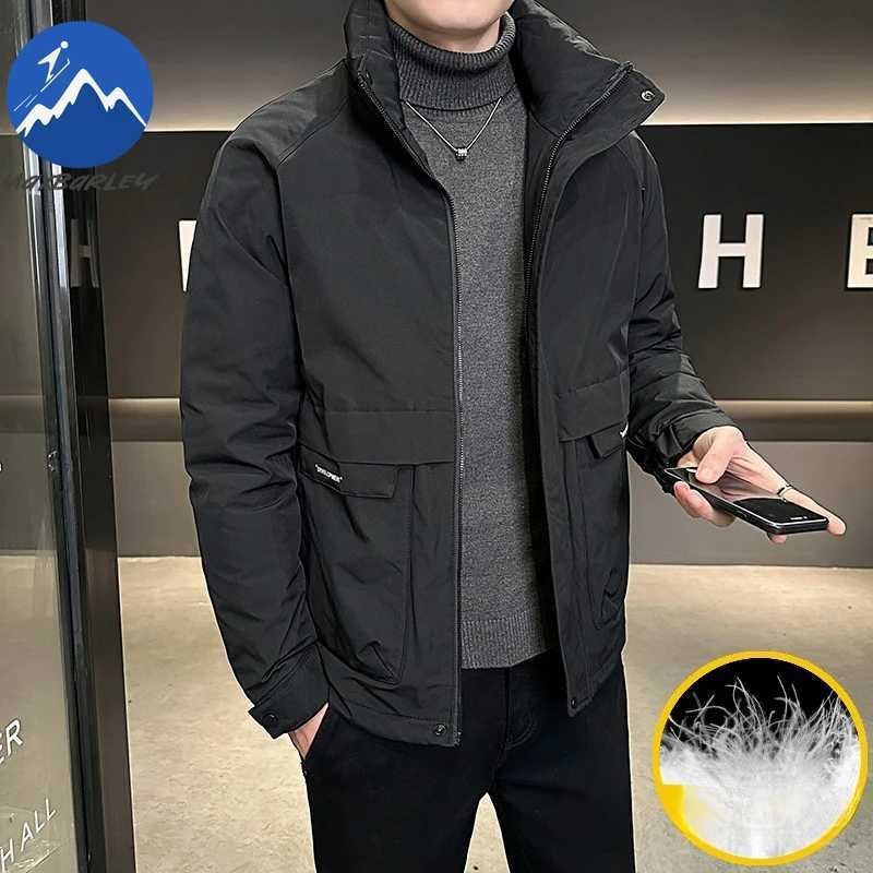 Maxbarley Men Down Jacket 2025 Fashion Stand Collar Outdoor Office Lightweight Parkas Business Casual Warm Winter Padded Jacket Z251024
