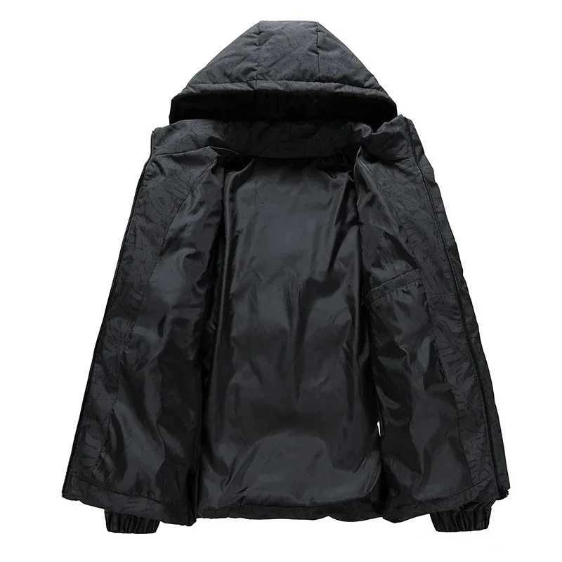Mens coat winter cotton padded jacket with hood warm camouflage thickened and down cotton padded jacket Z251024
