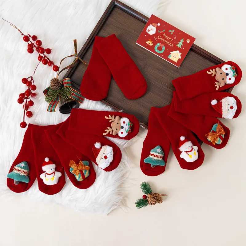 Winter Thicken Cute Christmas Baby Socks For Boys Girls Cartoon Soft Cotton Anti Slip Solid Newborn Toddler Sock Kids Socken J251024