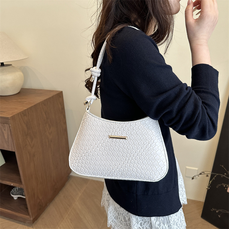 Designer free shipping Plaid tote bag women bag shoulder bag crossbody bag versatile large capacity handbag Fabric-soft white