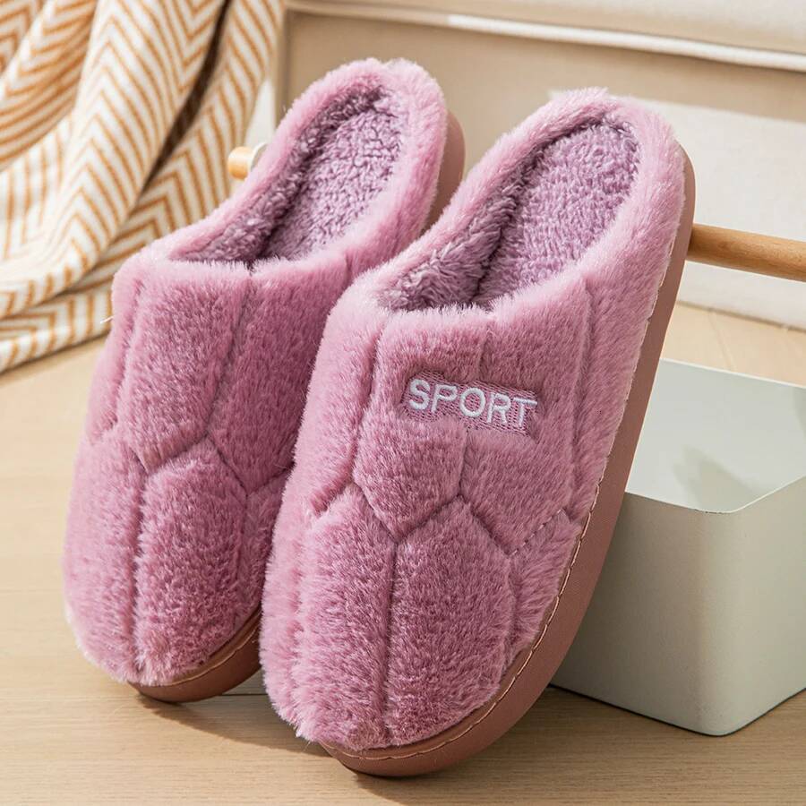 Women Autumn and Winter, Indoor Thick-Soled Warm Non-Slip Home Couples, Cute Plush Cotton Slippers for Men in Winter ddmythur
