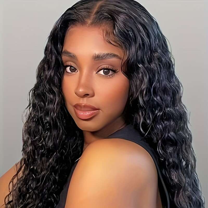 34" Glueless Human Hair - Pre-Plucked 5x5 HD Lace Closure, 250% Density Brazilian Virgin Hair, Long Curly Black for Women, & Comfortable Fit, Spe
