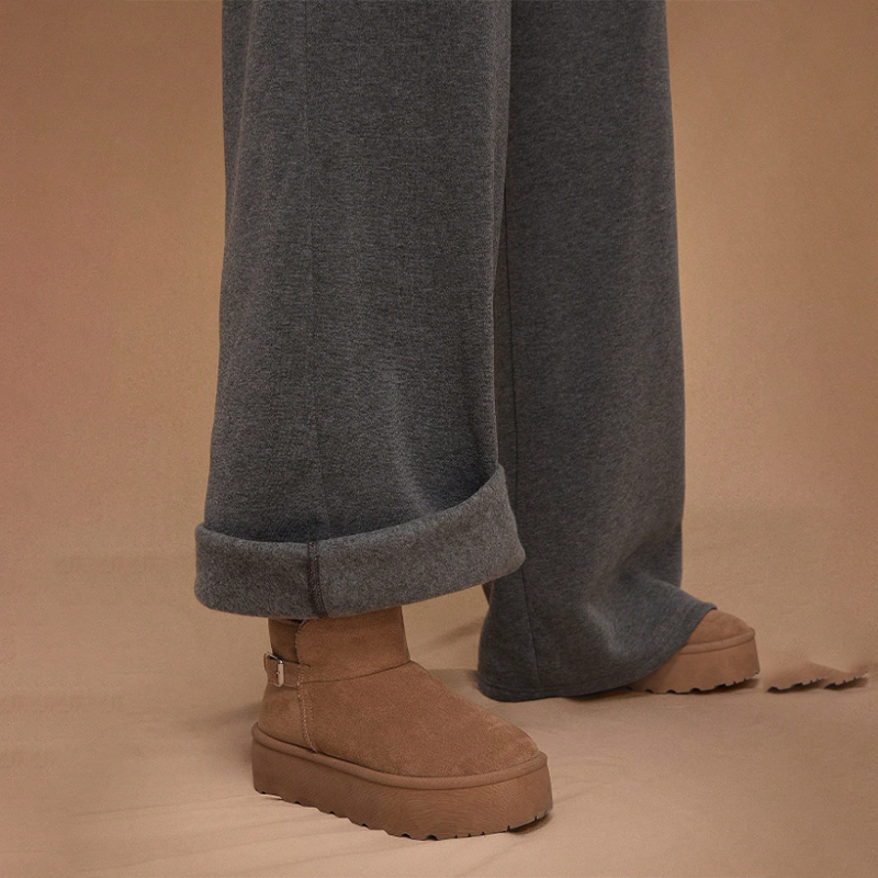 Spring and Autumn Solid Color Loose Feeling Loose Straight High Waist Skinny Wide Leg Pants yoga pants Dark grey
