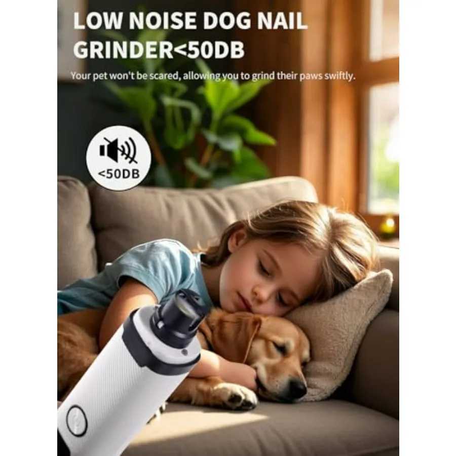 3Speed Electric Pet Nail Trimmer with LED Lights for Small Medium and Large Dogs Rechargeable Toenail Grinder for Safe and Effi Z20251024