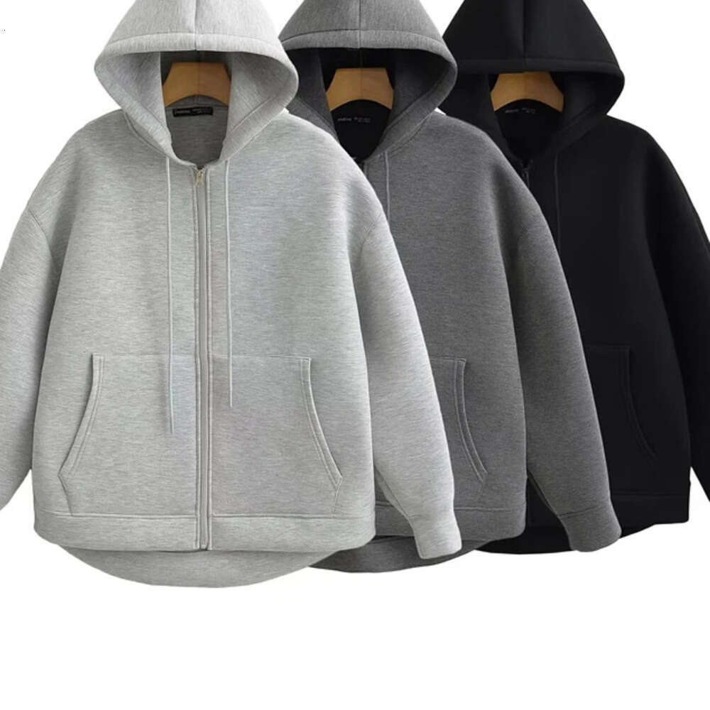 MUJER Up Hoodies Autumn Hooded Sweatshirt Woman Long Sleeve Oversized Women's Sweatshirts Zip Hoodie Women Jackets