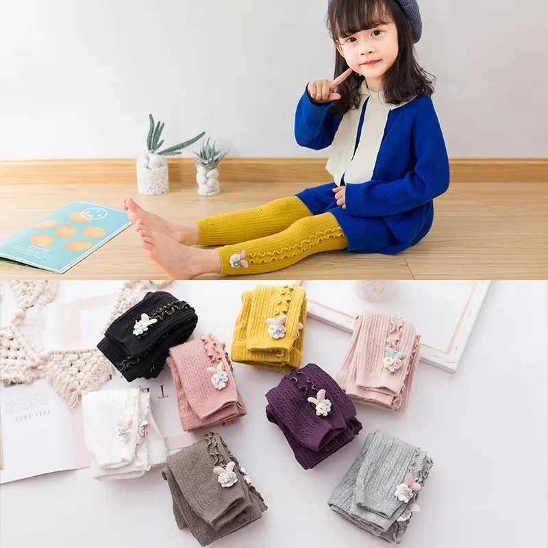 Spring Autumn Fungus Leggings For Girls Candy Color Girls Leggins Elastic Children Pants Baby Ribbed Leggings ClothingT251024