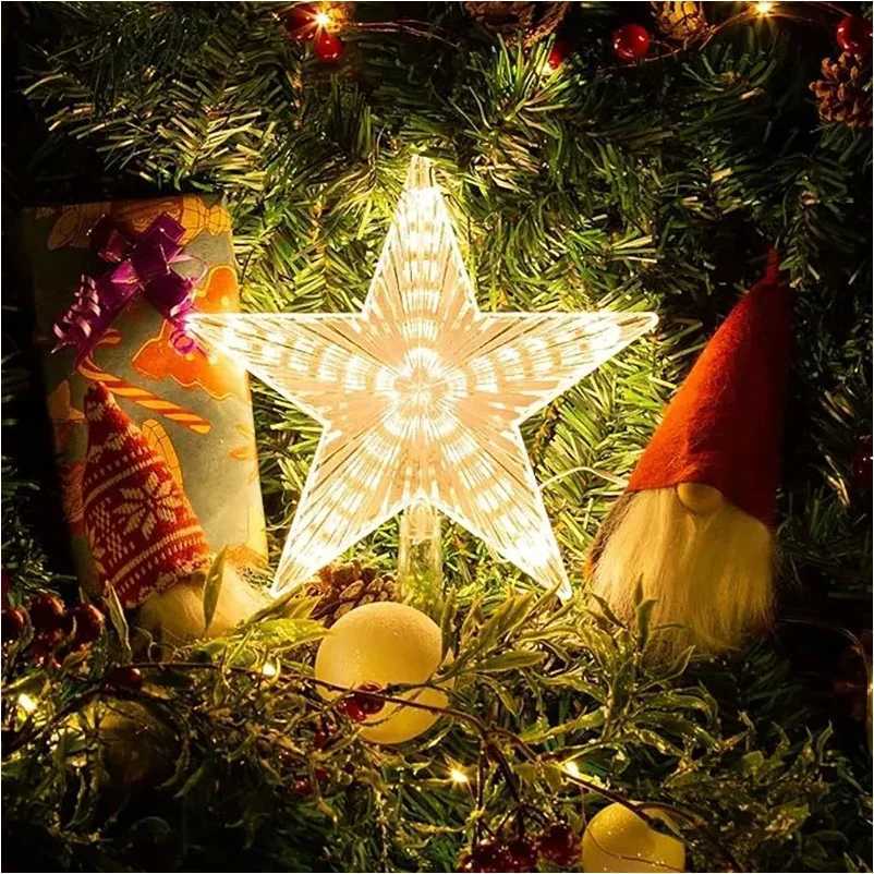 1522cm Christmas Tree Decoration Stars Warm White Lights Home Room Decor LED Shining Lamp Xmas Festival TopStar Navidad 107in C251024