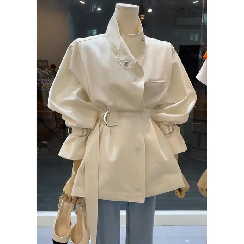 Spring Autumn Fashion Small Fragrance n Sense Windbreaker Women Jackets Waist Show Thin British Style Coat Female 251021