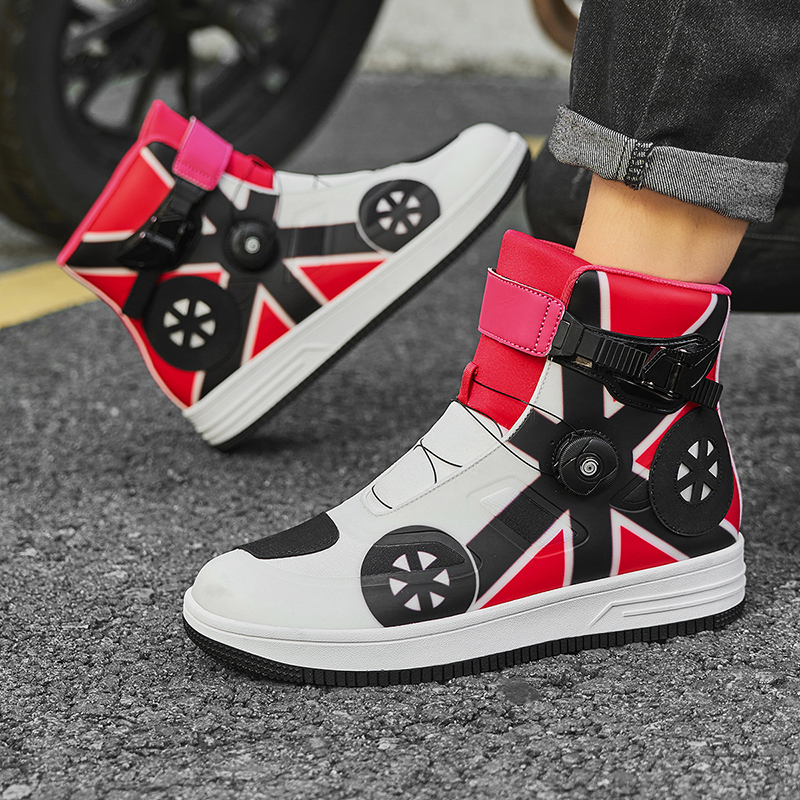 Motorcycle Riding Shoes Unisex Four Seasons Offroad Short Boots for Racing & Travel Non-Slip Wear-Resistant Essential Motorcycle Equipment