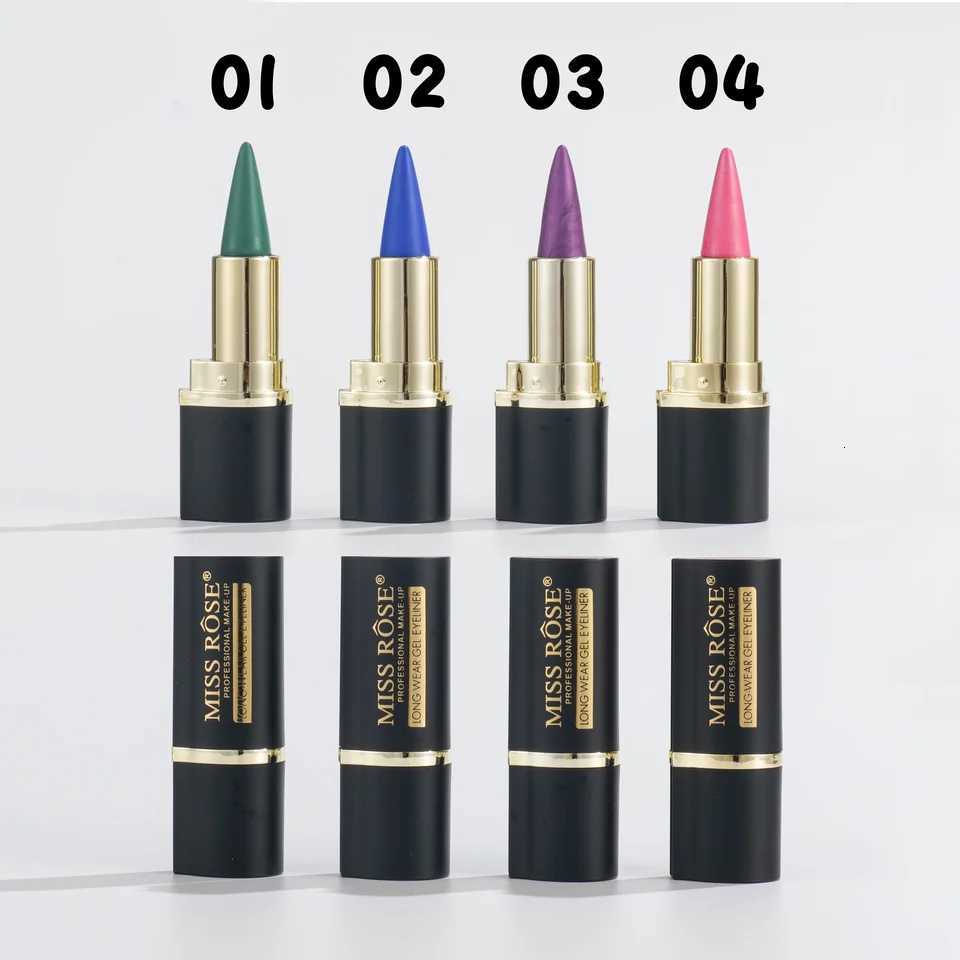 Miss Rose Matte Eyeliner Eyeshadow Lip Liner Set 4 Shades LongLasting Smooth Glide for Halloween Party MakeupL251024