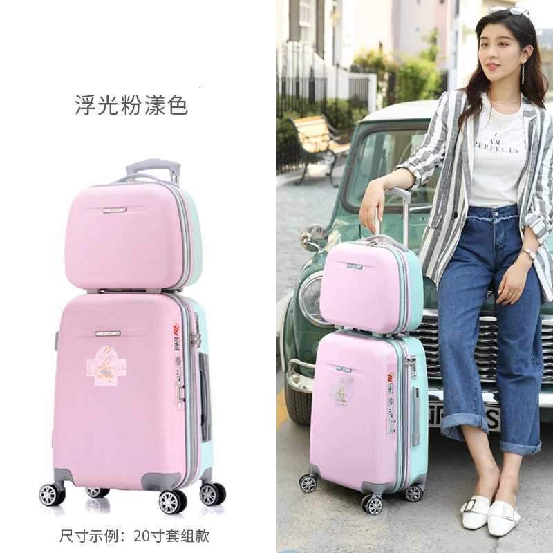 Expandable luggage Womens new high appearance level travel Combination box Childrens suitcase Trolley box Girls smallW251024